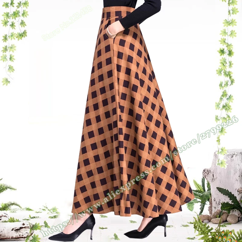 2023 New Plus Size Maxi Cotton and Linen Skirt Womens Khaki Plaid Spring and Autumn Umbrella A-line Long Skirt
2023 New Plus Size Maxi Cotton and Linen Skirt Womens Khaki Plaid Spring and Autumn Umbrella A-line Long Skirt