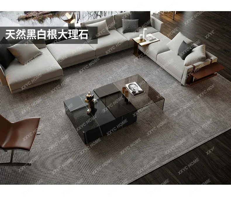 Marble coffee table tempered glass retractable modern small apartment living room light luxury
Marble coffee table tempered glass retractable modern small apartment living room light luxury
