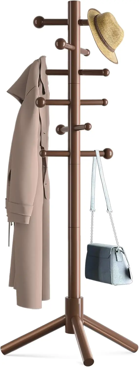 Freestanding Wooden Coat Tree with 12 Hooks Adjustable Height for Entryway Office Bedroom Small Spaces
Freestanding Wooden Coat Tree with 12 Hooks Adjustable Height for Entryway Office Bedroom Small Spaces