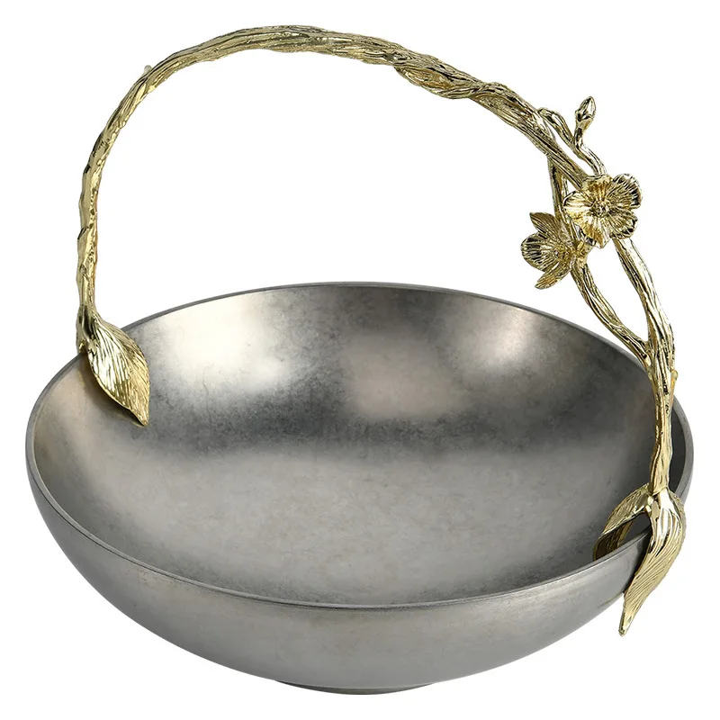 Modern light luxury stainless steel fruit plate model room, living room coffee table fruit plate, advanced sense tray ornament
Modern light luxury stainless steel fruit plate model room, living room coffee table fruit plate, advanced sense tray ornament