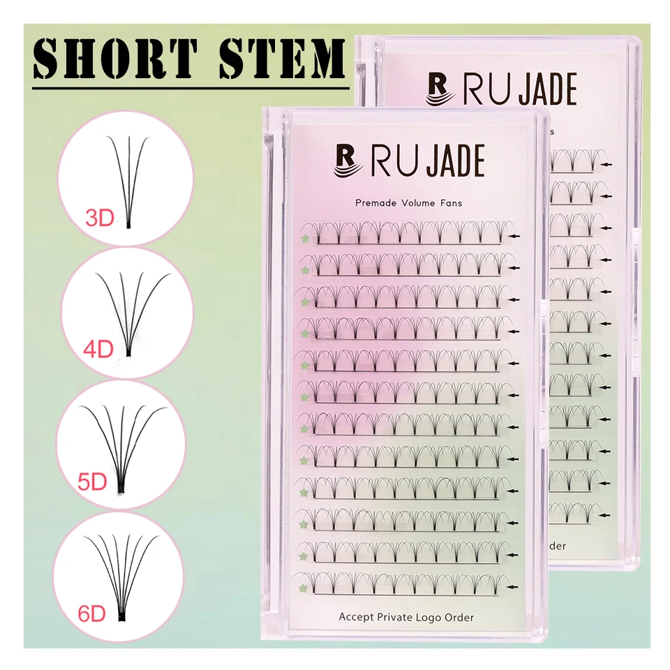 RUJADE Short Stem Premade Fans Lash 3D 4D 5D 6D Individual Lashes Russian Volume Fans Eyelash Extension Self Fan Lashes Tray
RUJADE Short Stem Premade Fans Lash 3D 4D 5D 6D Individual Lashes Russian Volume Fans Eyelash Extension Self Fan Lashes Tray