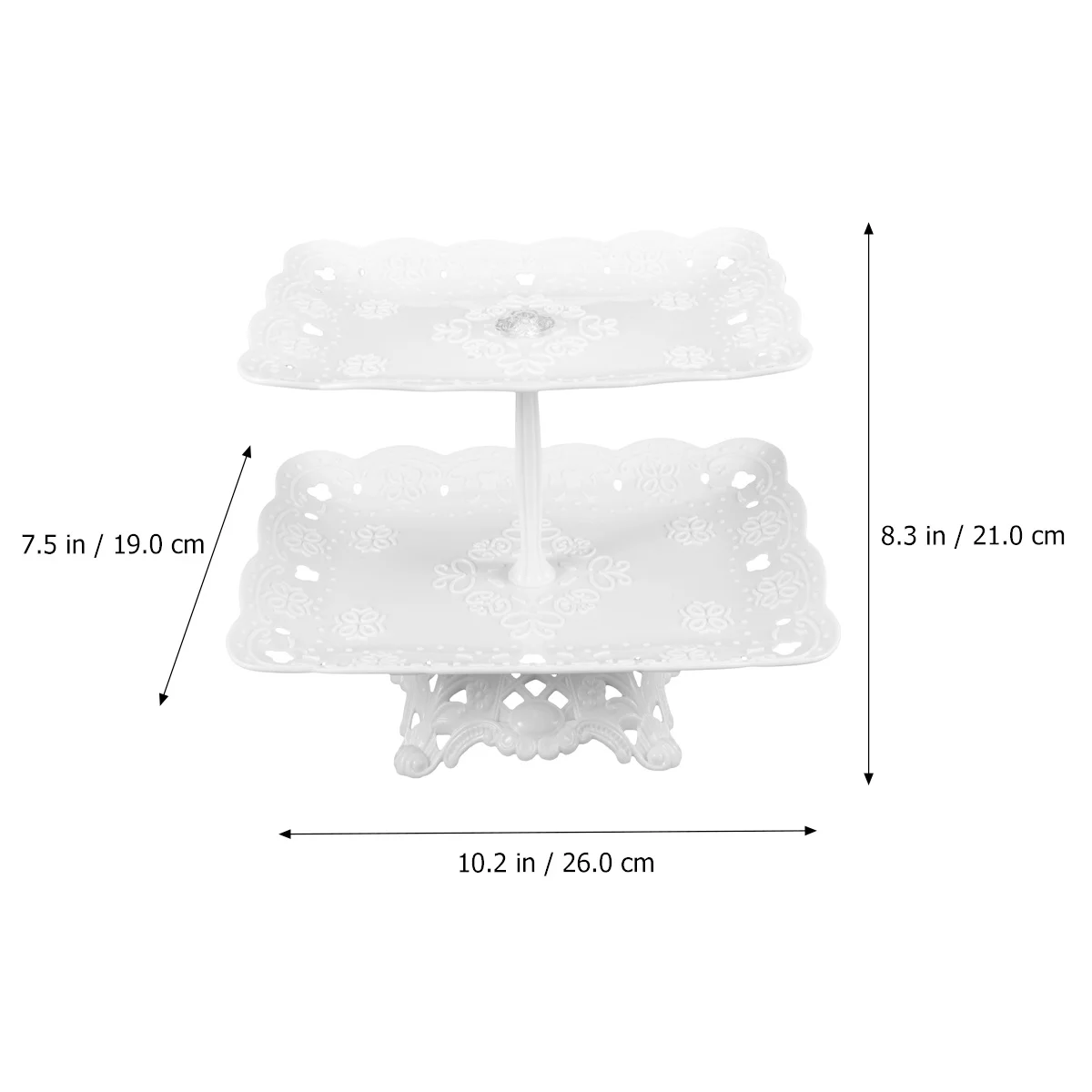 Rectangular Cake Stand Double Layer Square Shape Balloon Pattern Dessert Display Rack For Wedding Birthday Party Tea Event
Rectangular Cake Stand Double Layer Square Shape Balloon Pattern Dessert Display Rack For Wedding Birthday Party Tea Event