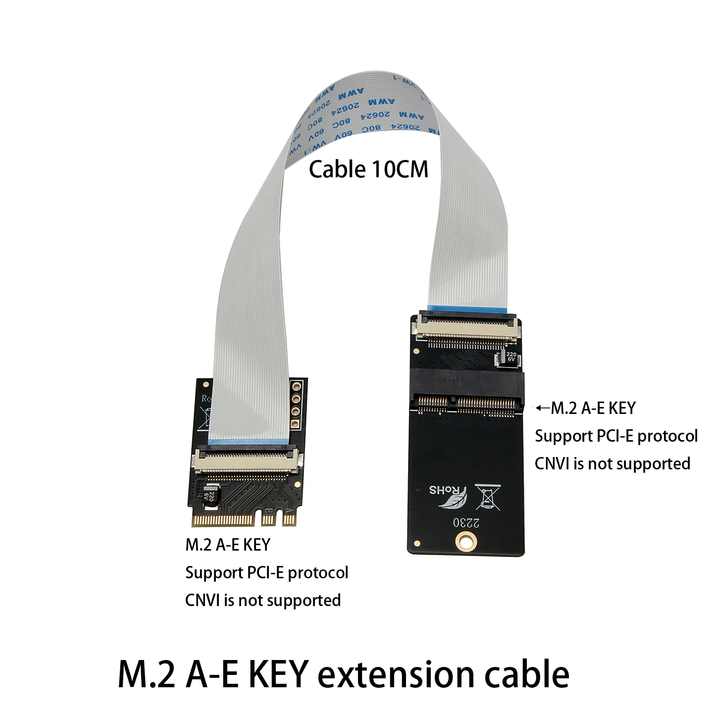 Удлинительный кабель для Wi-Fi-адаптера M.2 A+E KEY, поддерживающий только протокол PCIe, для слотов M.2 WiFi, а также Wi-Fi-адаптеров M.2 с ключами A+E или E.
Удлинительный кабель для Wi-Fi-адаптера M.2 A+E KEY, поддерживающий только протокол PCIe, для слотов M.2 WiFi, а также Wi-Fi-адаптеров M.2 с ключами A+E или E.