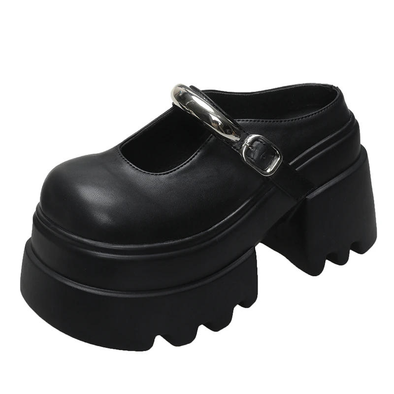 10CM Fashion Black Platform Wedge Round Head Pumps Black Slippers High Heel Shoes Woman Sexy Platform Chunky Heel Toe Slippers
10CM Fashion Black Platform Wedge Round Head Pumps Black Slippers High Heel Shoes Woman Sexy Platform Chunky Heel Toe Slippers