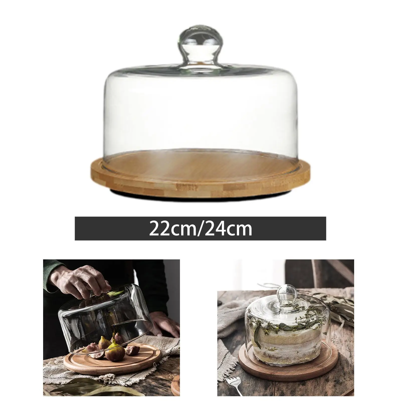 Wooden Cake Stand with Dome Versatile Dust Proof Cheese Board Display Stand for Birthday Shop Restaurants Kitchen Ornament
Wooden Cake Stand with Dome Versatile Dust Proof Cheese Board Display Stand for Birthday Shop Restaurants Kitchen Ornament