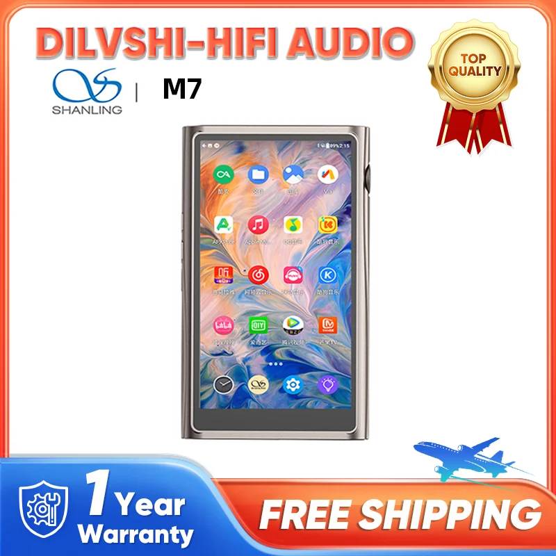 SHANLING M7 Android Портативный музыкальный плеер MP3 ES9038PRO ЦАП Усилитель для наушников MQA 16X Bluetooth 5,0 LDAC/AptX HD DSD512 PCM768
SHANLING M7 Android Портативный музыкальный плеер MP3 ES9038PRO ЦАП Усилитель для наушников MQA 16X Bluetooth 5,0 LDAC/AptX HD DSD512 PCM768