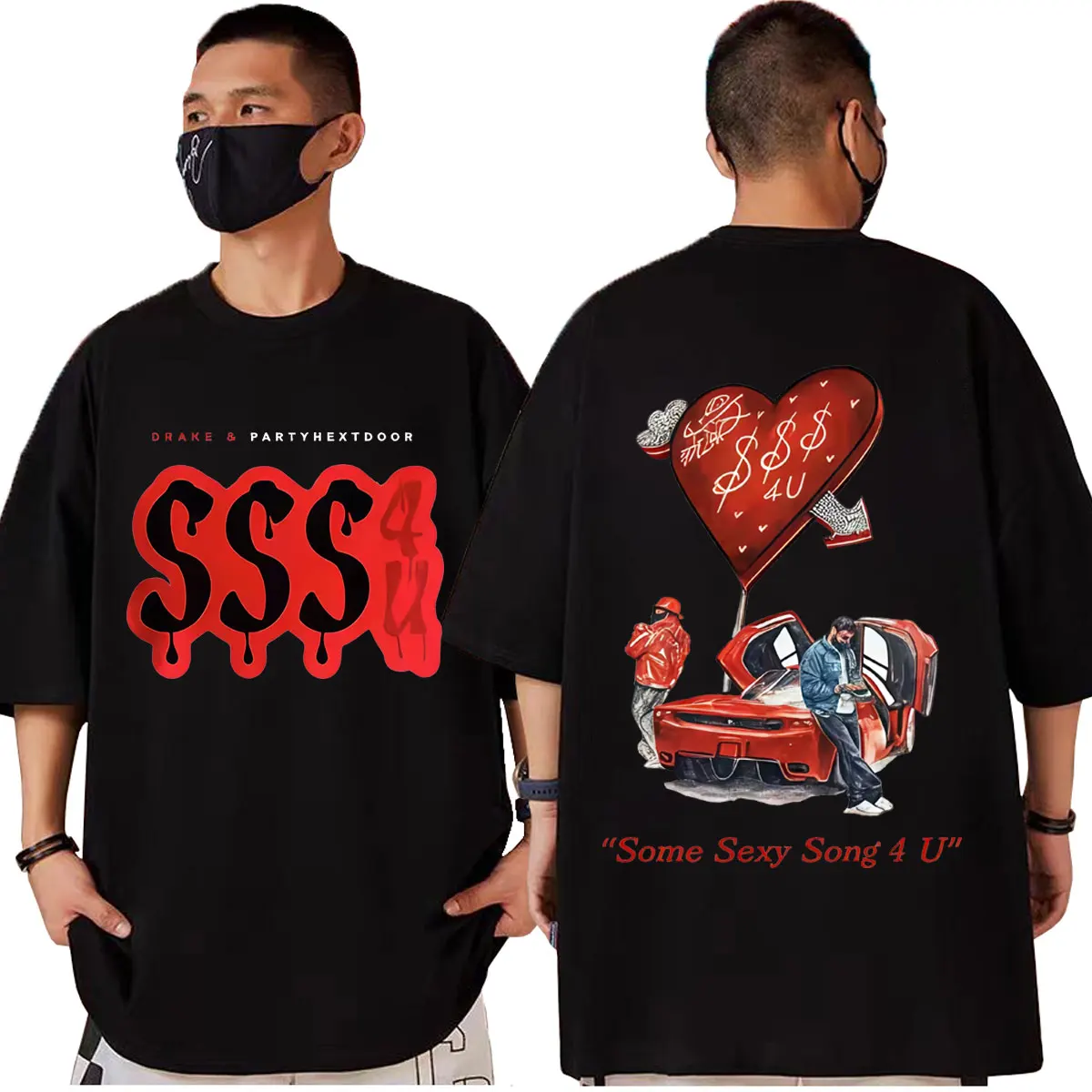 Rapper Drake & PARTYNEXTDOOR Some Sexy Songs 4 U SSS4U Merch T Shirt Fashion Y2k Oversized T-shirts Unisex Casual Cotton T-shirt
Rapper Drake & PARTYNEXTDOOR Some Sexy Songs 4 U SSS4U Merch T Shirt Fashion Y2k Oversized T-shirts Unisex Casual Cotton T-shirt