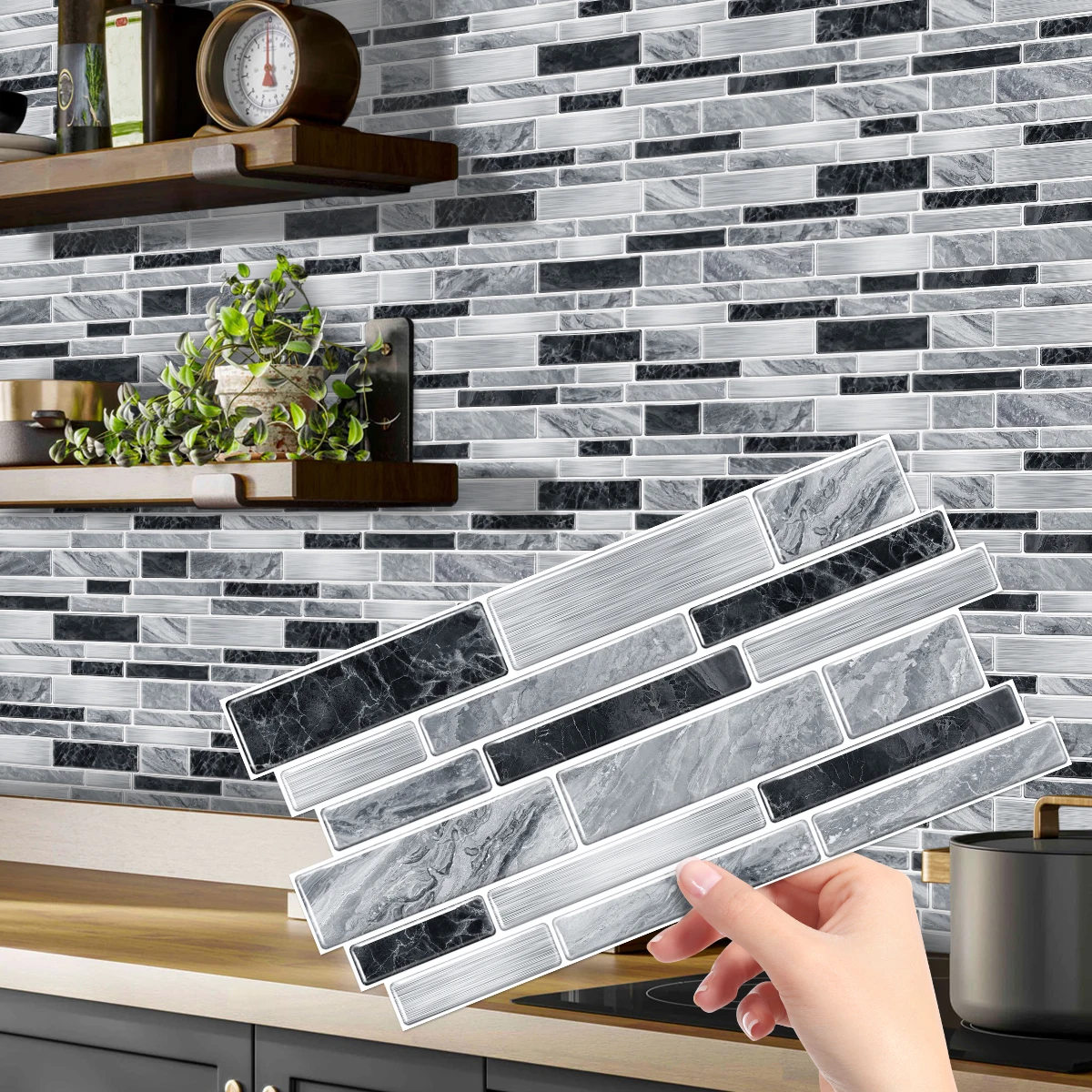 12/24/48pc Peel And Stick Tile Sticker Self Adhesive Stick On Tile Backsplash For Kitchen Bathroom Bedroom Decoration Home Decor
12/24/48pc Peel And Stick Tile Sticker Self Adhesive Stick On Tile Backsplash For Kitchen Bathroom Bedroom Decoration Home Decor