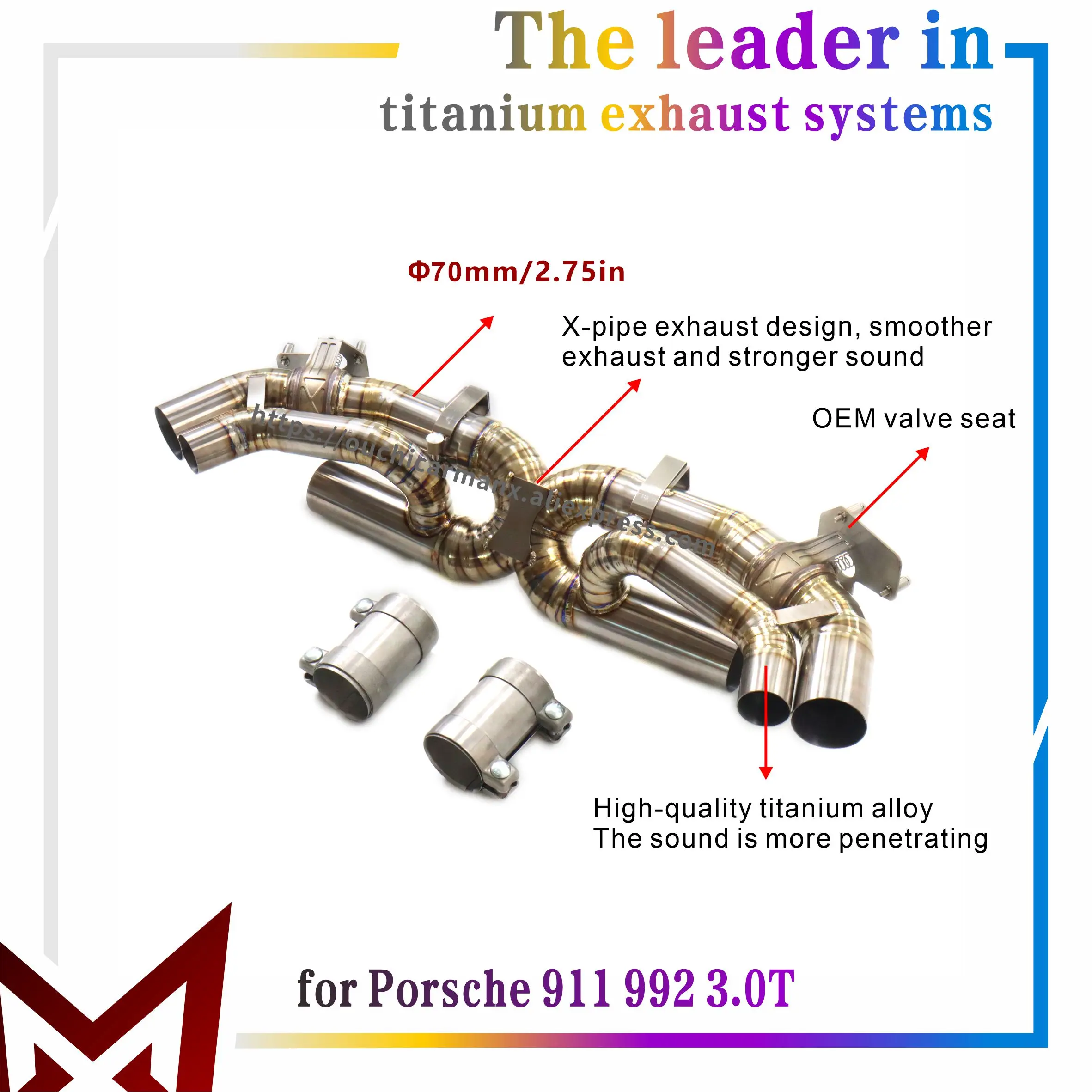 MANX for Porsche 911 992 3.0T Ti Catback Exhaust system High-precision X-tube design outstanding sound quality OEM
MANX for Porsche 911 992 3.0T Ti Catback Exhaust system High-precision X-tube design outstanding sound quality OEM