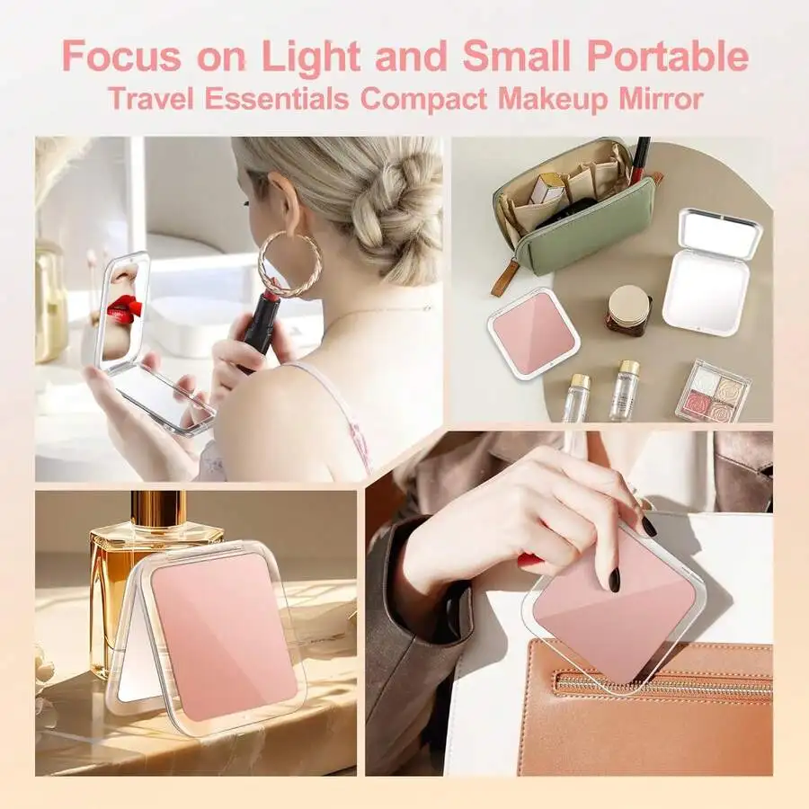 Compact Makeup Mirror With 30X Magnification, Portable Travel Mirror For Purse, Lighted Pocket Mirror
Compact Makeup Mirror With 30X Magnification, Portable Travel Mirror For Purse, Lighted Pocket Mirror