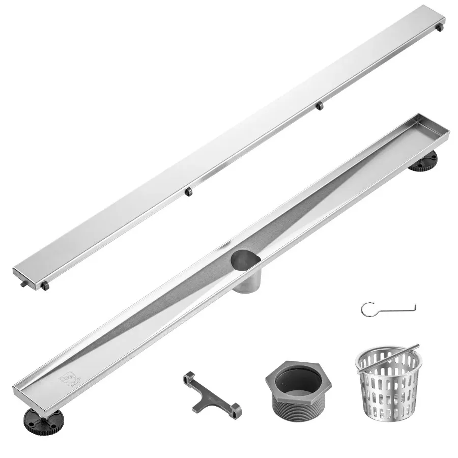 36Inch Linear Shower Drain Offset with Tile Insert Cover Brushed 304 Stainless Steel Rectangle Shower Floor Drain Linear Drain
36Inch Linear Shower Drain Offset with Tile Insert Cover Brushed 304 Stainless Steel Rectangle Shower Floor Drain Linear Drain
