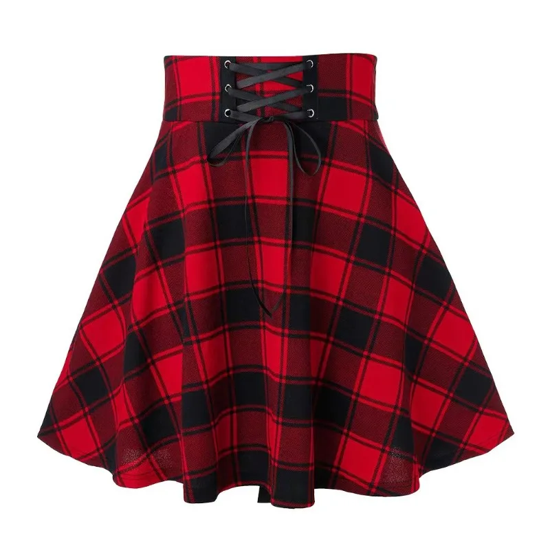 Christmas Women's Fashion Plaid Lace Up Skirt Temperament Commuting Woman Sweet High Waist A-line Skirts
Christmas Women's Fashion Plaid Lace Up Skirt Temperament Commuting Woman Sweet High Waist A-line Skirts