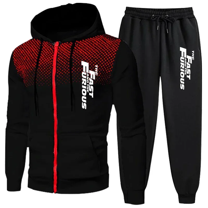 A popular men's jogging zippered hoodie and sweatpants two-piece set for autumn and winter casual and fashionable fitness
A popular men's jogging zippered hoodie and sweatpants two-piece set for autumn and winter casual and fashionable fitness