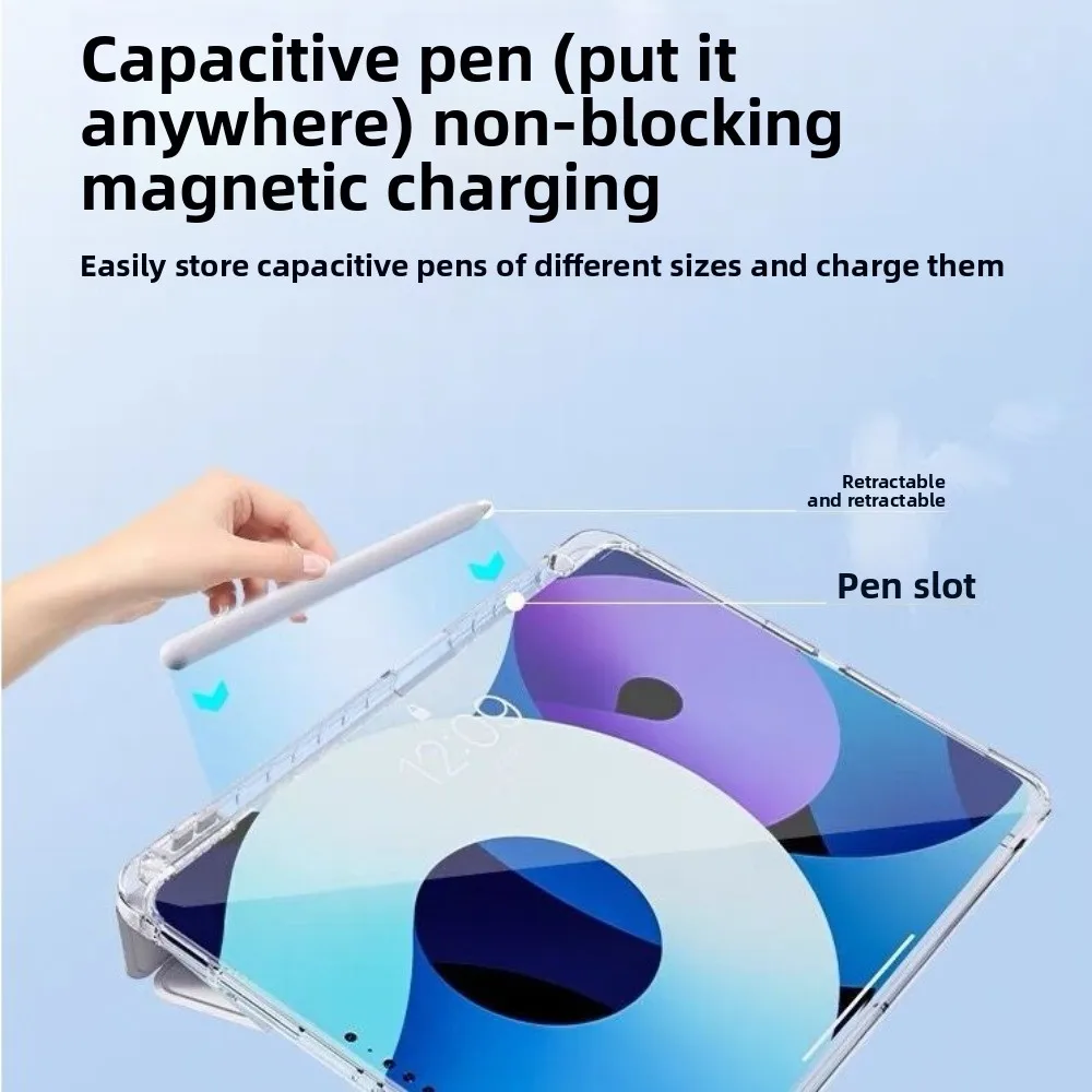 Тонкий чехол для планшета из ТПУ, противоударный, прозрачный чехол для iPad, однотонный, многофункциональный для iPad 11th air6/7 Pro18/20/21/22
Тонкий чехол для планшета из ТПУ, противоударный, прозрачный чехол для iPad, однотонный, многофункциональный для iPad 11th air6/7 Pro18/20/21/22