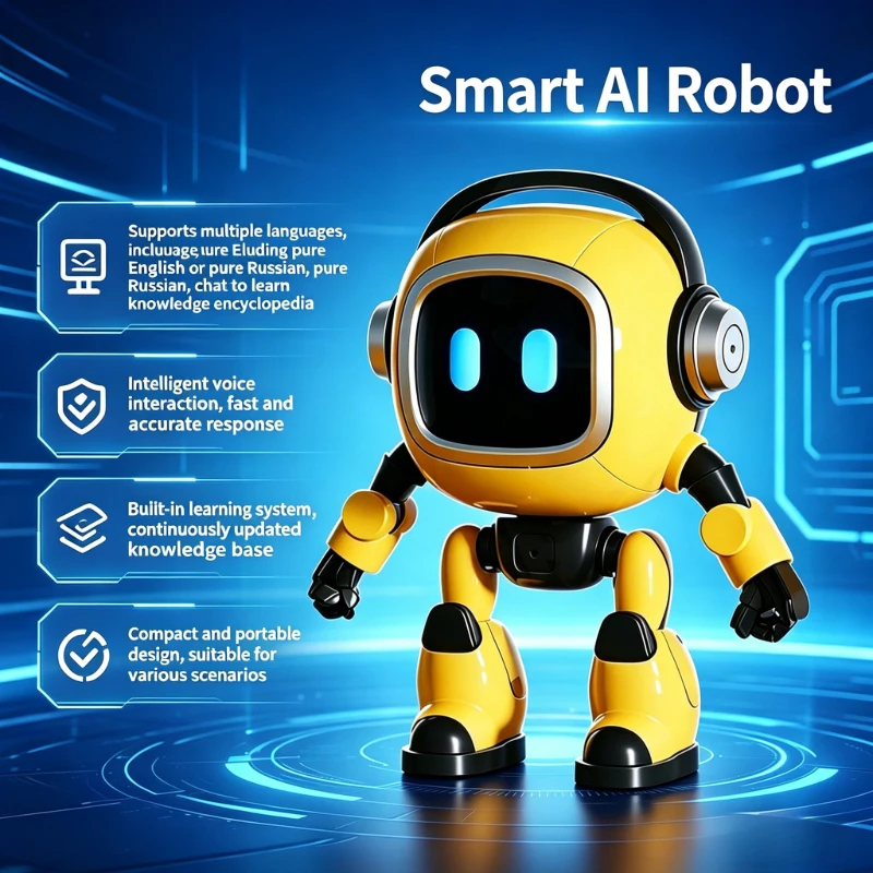 Smart AI Robot Intelligent Voice Control Interactive Companion Robot Support Multiple languages Learning Interactive Robot
Smart AI Robot Intelligent Voice Control Interactive Companion Robot Support Multiple languages Learning Interactive Robot