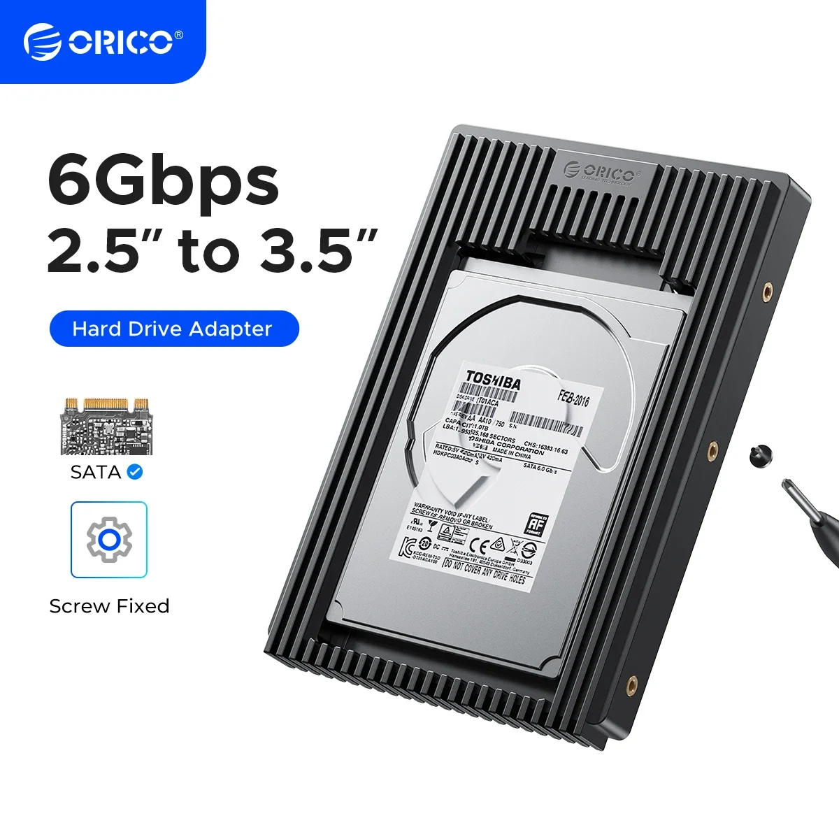 ORICO Hard Drive Caddy Adapter 2.5 SATA mSATA NGFF to 3.5 Internal Drive Bay SSD Converter Mounting Bracket Caddy Tray SATA 3.0
ORICO Hard Drive Caddy Adapter 2.5 SATA mSATA NGFF to 3.5 Internal Drive Bay SSD Converter Mounting Bracket Caddy Tray SATA 3.0