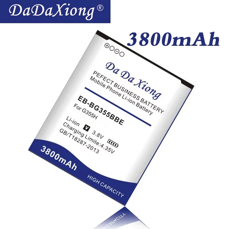 Аккумулятор DaDaXiong 3800 мАч EB-BG355BBE для Samsung G355 G355H G3558 SM- G3586V G3588V/G3559/G355H/G3586/H/V/G35
Аккумулятор DaDaXiong 3800 мАч EB-BG355BBE для Samsung G355 G355H G3558 SM- G3586V G3588V/G3559/G355H/G3586/H/V/G35