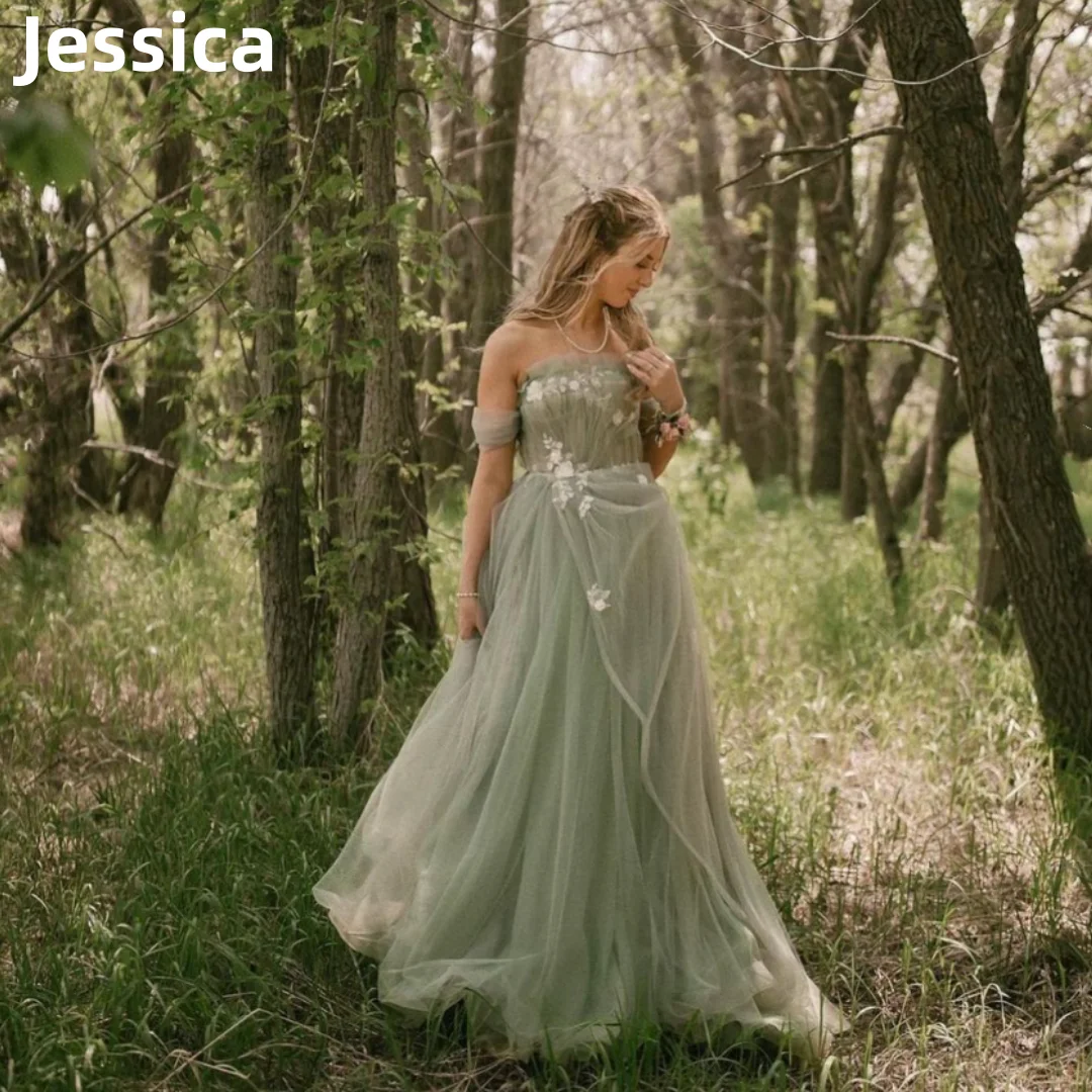 Jessica Fairy Light Green Prom Dresses Glitter Tulle Flowers Evening Dresses Ladies Wedding Party Dresses 2024فساتين سهرة
Jessica Fairy Light Green Prom Dresses Glitter Tulle Flowers Evening Dresses Ladies Wedding Party Dresses 2024فساتين سهرة