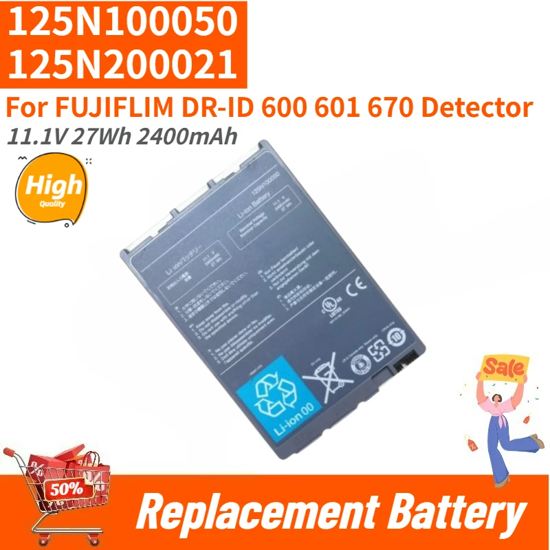 High Quality 125N100050 125N200021 Battery 11.1V 2400mAh for FUJIFLIM DR-ID 600 601 670 Detector Brand New Replacement Battery
High Quality 125N100050 125N200021 Battery 11.1V 2400mAh for FUJIFLIM DR-ID 600 601 670 Detector Brand New Replacement Battery