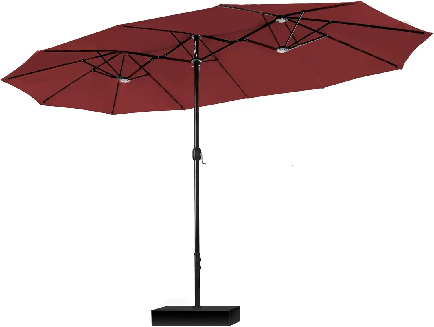 15ft Patio Umbrella Double-Sided Outdoor Market Extra Large with Crank,Base Included
15ft Patio Umbrella Double-Sided Outdoor Market Extra Large with Crank,Base Included