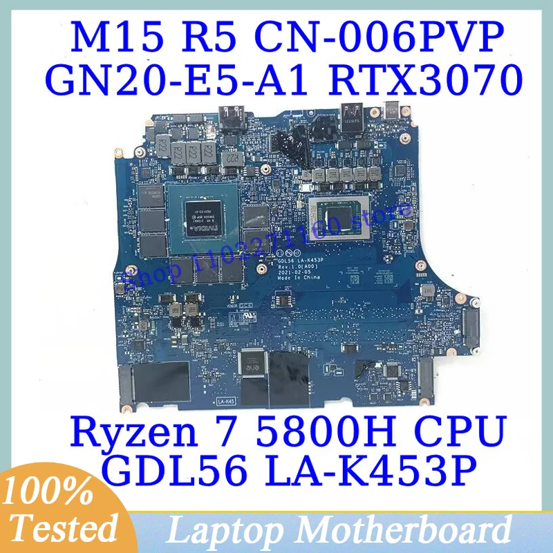 CN-006PVP 006PVP 06PVP For DELL M15 R5 With Ryzen 7 5800H CPU LA-K453P Laptop Motherboard GN20-E5-A1 RTX3070 100% Tested Good
CN-006PVP 006PVP 06PVP For DELL M15 R5 With Ryzen 7 5800H CPU LA-K453P Laptop Motherboard GN20-E5-A1 RTX3070 100% Tested Good