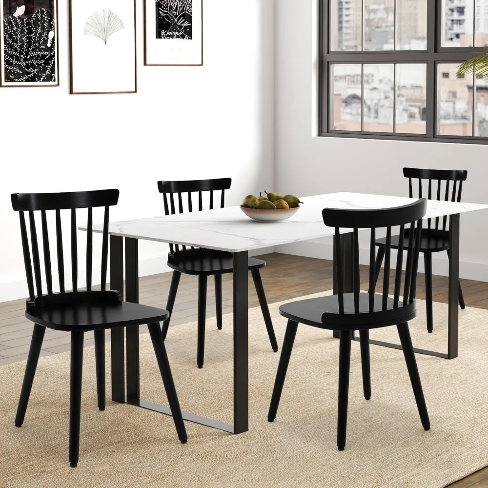 4-piece Dining Chair Set, Farmhouse Spindle Back Wood Dining Chairs, Modern Mid-century Country Style Solid Wood
4-piece Dining Chair Set, Farmhouse Spindle Back Wood Dining Chairs, Modern Mid-century Country Style Solid Wood
