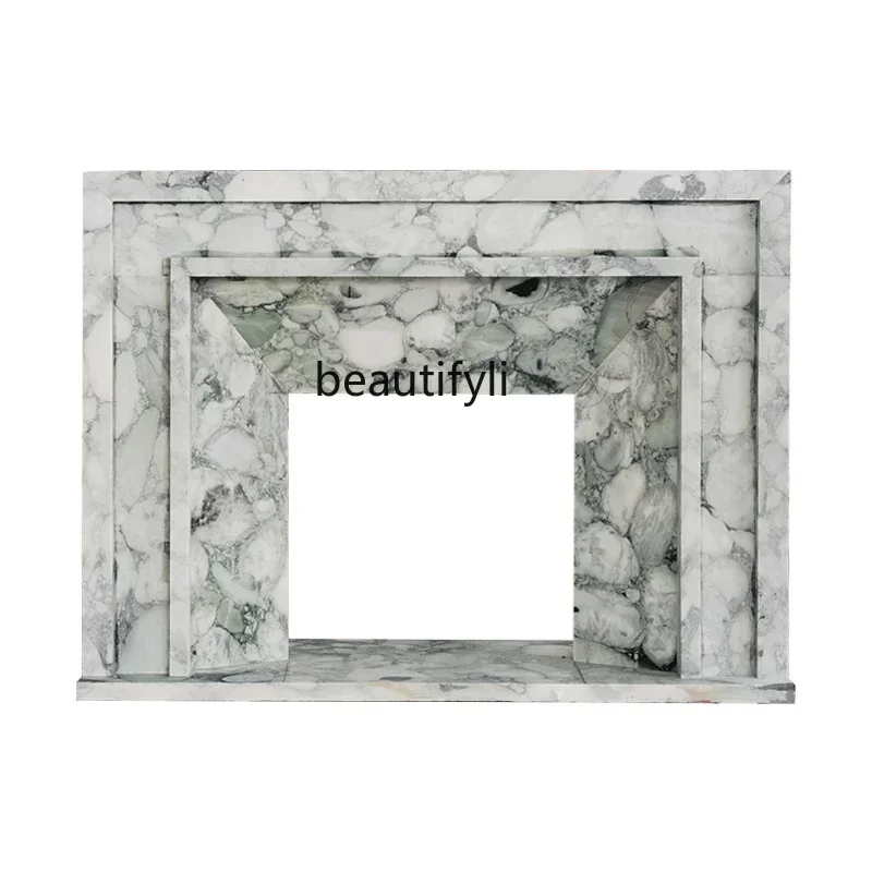 Marble Arabescato Stone Fireplace Living Room Entrance Curio Cabinet American Minimalist Fireplace
Marble Arabescato Stone Fireplace Living Room Entrance Curio Cabinet American Minimalist Fireplace