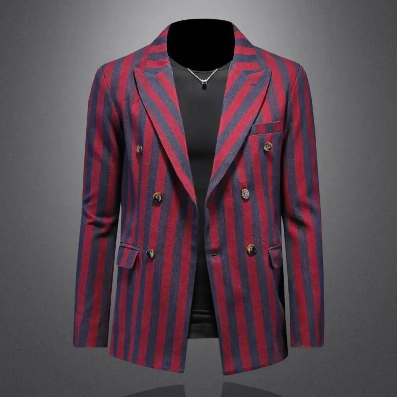 Vintage Luxury Men Stylish Blazer Business Streetwear High Quality Striped Printed Blazer Homme Fall Trend Brand Fashion Blazer
Vintage Luxury Men Stylish Blazer Business Streetwear High Quality Striped Printed Blazer Homme Fall Trend Brand Fashion Blazer