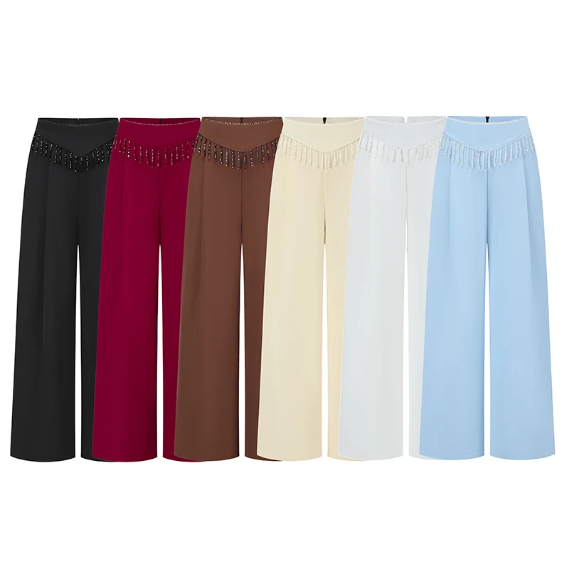 Bead Tassel Latin Ballroom Dance Trousers Women Waltz Dance Costume Club Salsa Tango Dance Performance Pants High Waist DNV27142
Bead Tassel Latin Ballroom Dance Trousers Women Waltz Dance Costume Club Salsa Tango Dance Performance Pants High Waist DNV27142