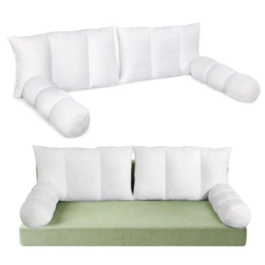 Twin Size Pillow and Bolster Cushion Shredded Foam Filled Daybed Cushions Replacement for Twin Size Porch Swing Patio or Indoor
Twin Size Pillow and Bolster Cushion Shredded Foam Filled Daybed Cushions Replacement for Twin Size Porch Swing Patio or Indoor