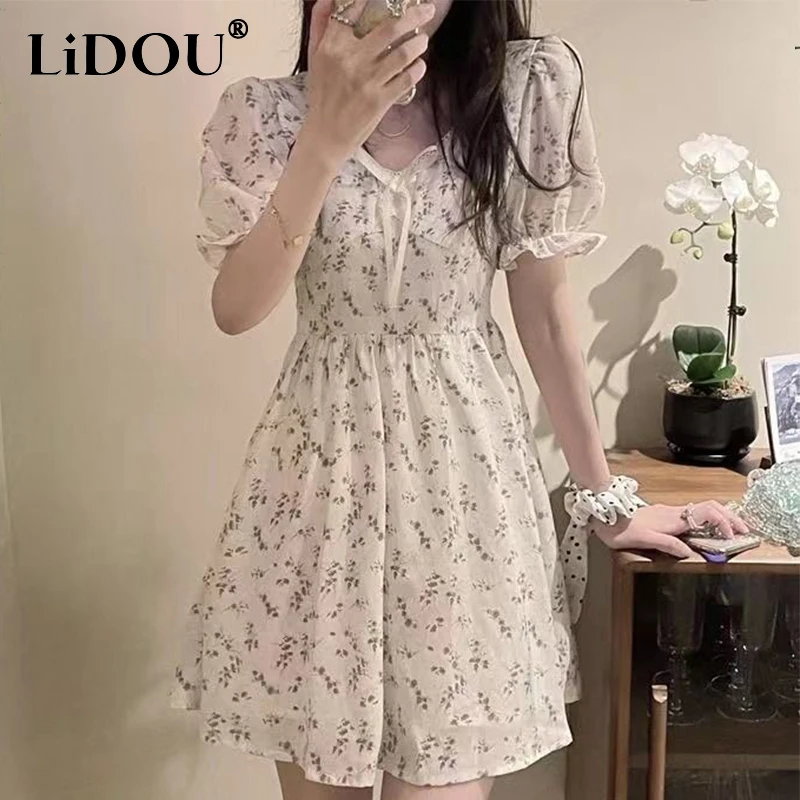 Spring Summer Women's Short Sleeve Printing Dress Ladies Casual Fashion Waist Midi Dress Female Temperament Robe Femme Vestidos
Spring Summer Women's Short Sleeve Printing Dress Ladies Casual Fashion Waist Midi Dress Female Temperament Robe Femme Vestidos