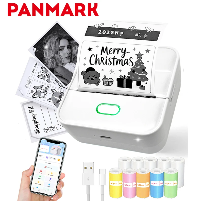 Inkless Mini Sticker Printer - Portable Bluetooth Thermal Label Maker with 5Roll Paper for Notes, Lists, Photos, DIY & Home Use
Inkless Mini Sticker Printer - Portable Bluetooth Thermal Label Maker with 5Roll Paper for Notes, Lists, Photos, DIY & Home Use