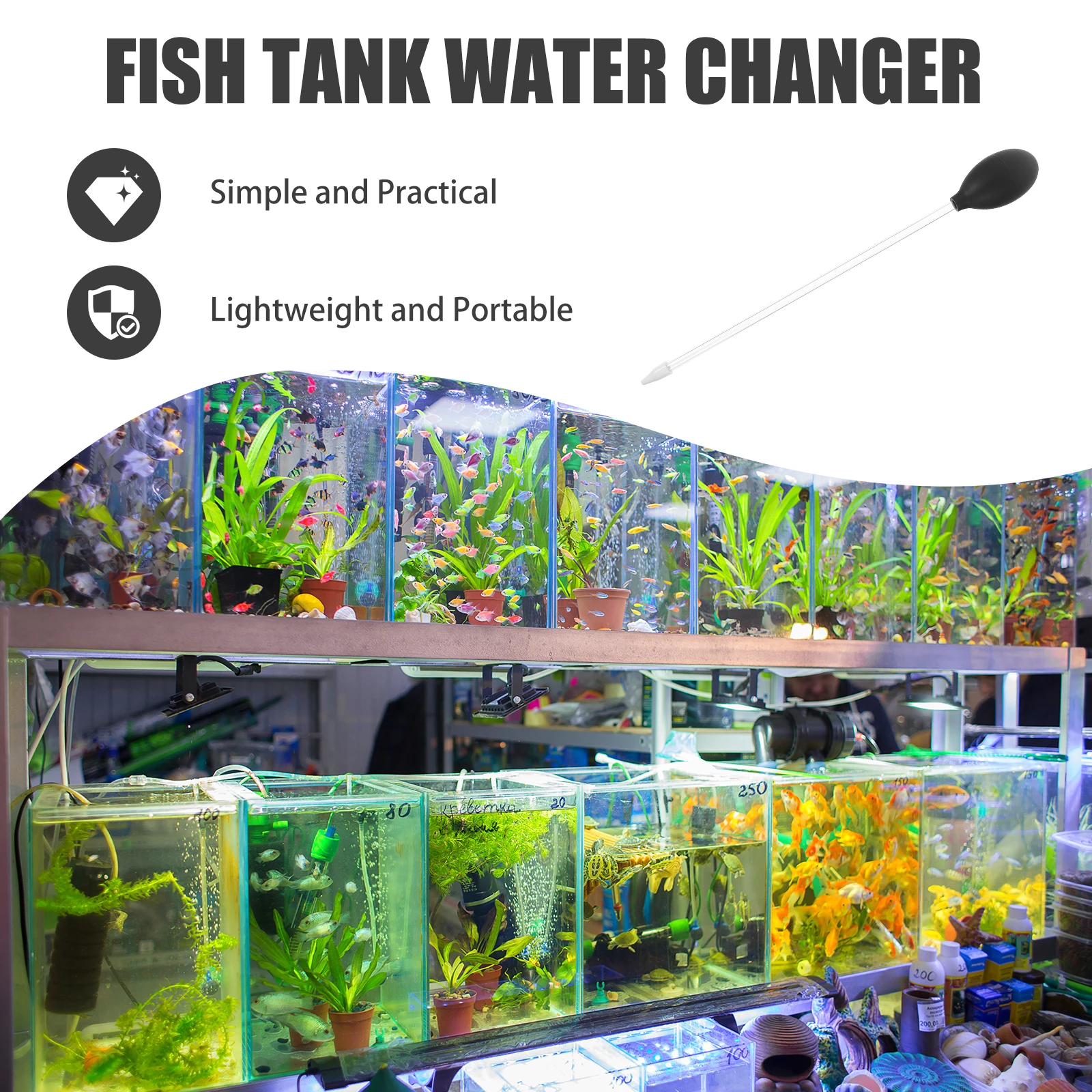 Fish Tank Water Changer Coral Feeder 35Cm Black Lightweight Acrylic Tube Aquarium Cleaning Tool Suction Air Bag Dirt Remover
Fish Tank Water Changer Coral Feeder 35Cm Black Lightweight Acrylic Tube Aquarium Cleaning Tool Suction Air Bag Dirt Remover