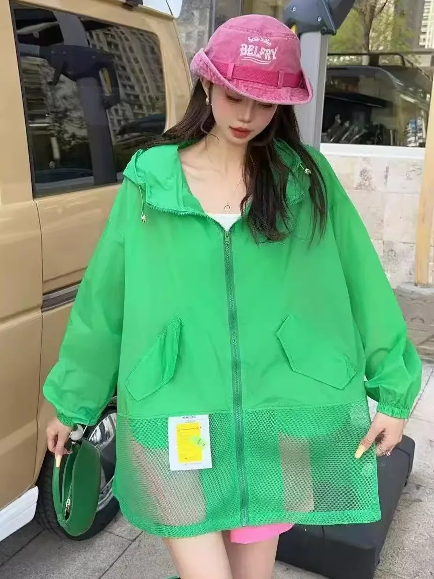 Women's Summer New Design Breathable Candy Color Letter Print Long Coat Stylish Sun Protection Outerwear Polyester Material
Women's Summer New Design Breathable Candy Color Letter Print Long Coat Stylish Sun Protection Outerwear Polyester Material