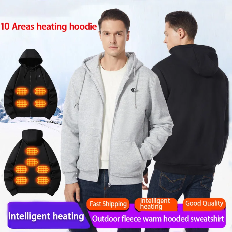 New Men Women Winter 10 Areas Intelligent USB Heating Hoodie Smart Thermal Hooded Sweatshirt Couple Style Outdoor Sportswear
New Men Women Winter 10 Areas Intelligent USB Heating Hoodie Smart Thermal Hooded Sweatshirt Couple Style Outdoor Sportswear