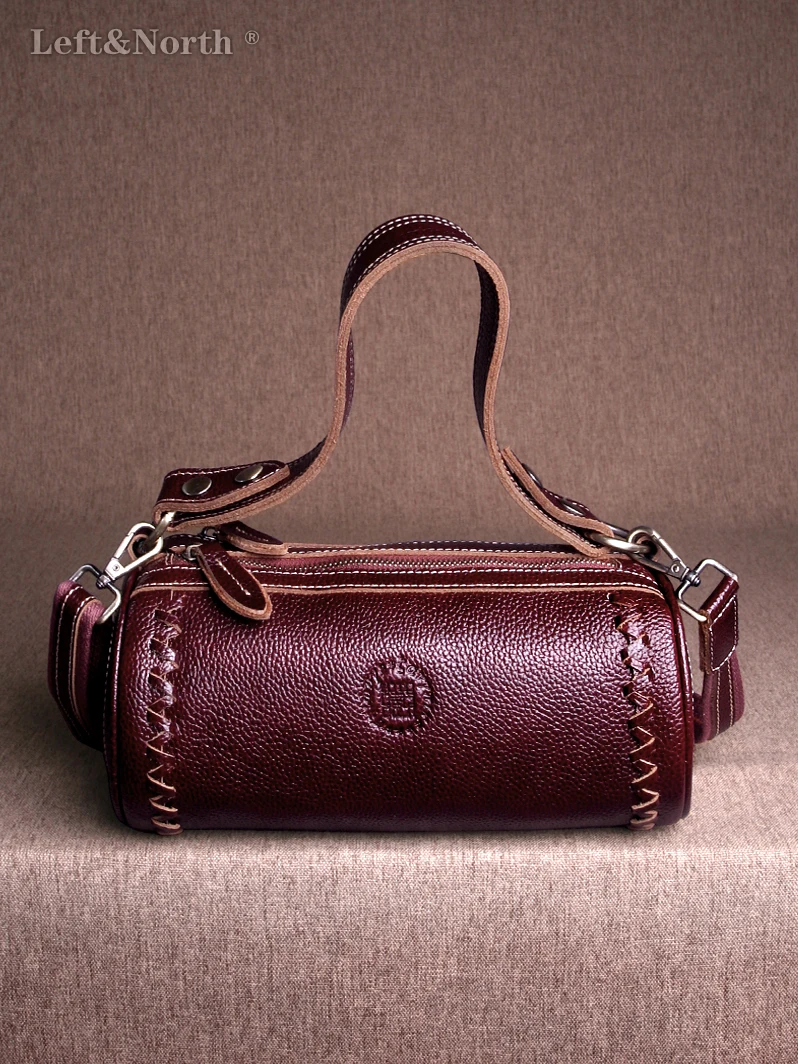 LEFT&NORTH Women's barrel-shaped bag trend 2024 Genuine leather 100% Natural Cowhide Vintage Shoulder strap handbags Original
LEFT&NORTH Women's barrel-shaped bag trend 2024 Genuine leather 100% Natural Cowhide Vintage Shoulder strap handbags Original