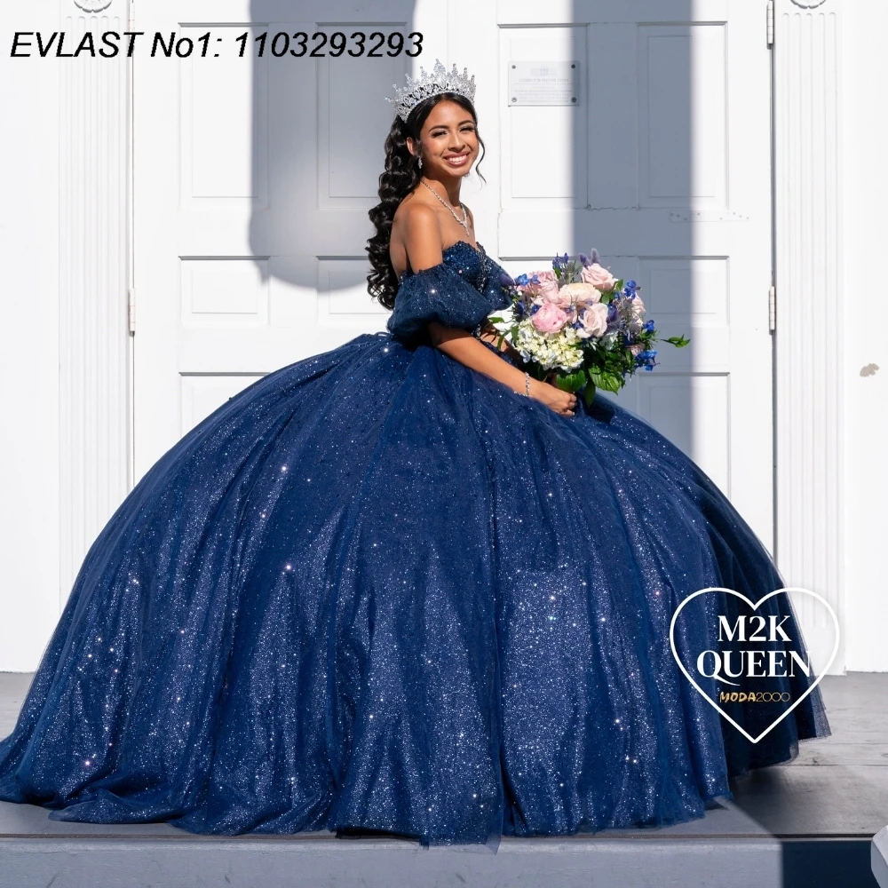 EVLAST Customized Glitter Navy Blue Ball Gown Quinceanera Dress Shiny Crystal Beaded Corset Sweet 16 Vestidos De 15 Anos E1Q548
EVLAST Customized Glitter Navy Blue Ball Gown Quinceanera Dress Shiny Crystal Beaded Corset Sweet 16 Vestidos De 15 Anos E1Q548