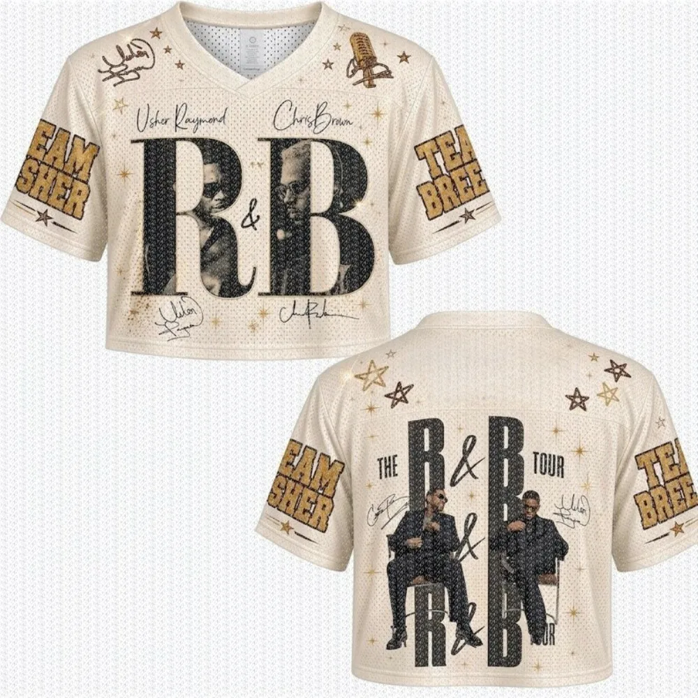 R&B Tour Umbilical Football Shirt, Usher_Chris_Brown Style T-shirt, Concert Costume, R&B Fan Gift, V-neck Short Sleeve
R&B Tour Umbilical Football Shirt, Usher_Chris_Brown Style T-shirt, Concert Costume, R&B Fan Gift, V-neck Short Sleeve
