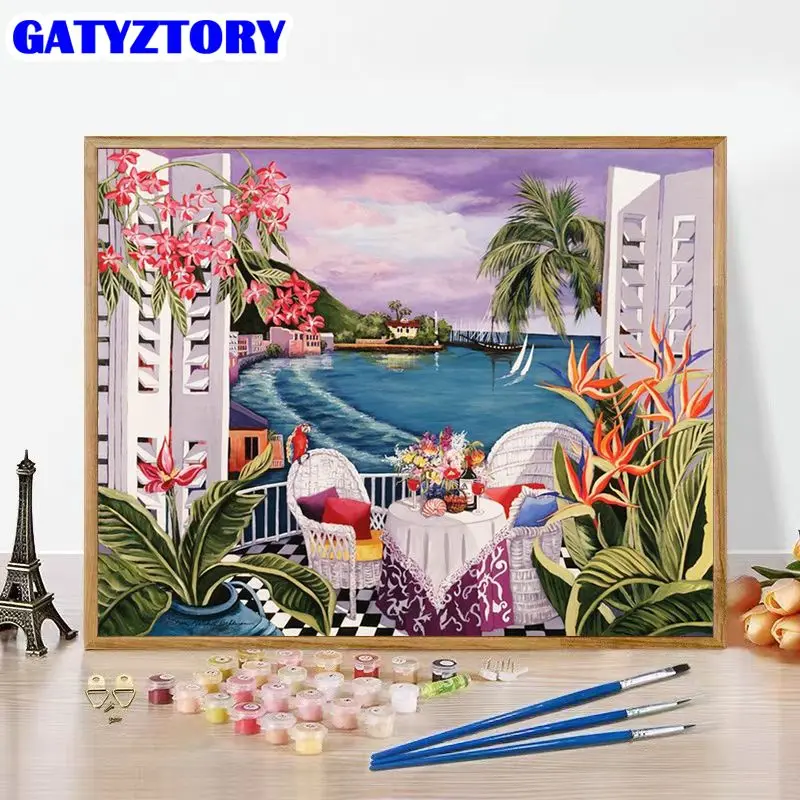 GATYZTORY Painting By Number Sea View Outside The Window Paint Drawing On Canvas Picture Diy HandPainted Home Decor
GATYZTORY Painting By Number Sea View Outside The Window Paint Drawing On Canvas Picture Diy HandPainted Home Decor