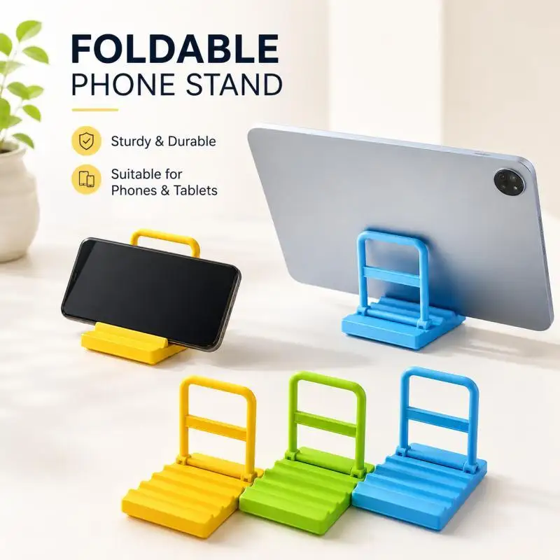 Detachable Phone Stand, Durable Plastic, Yellow/Green/Blue, Compact Desktop Holder for Phones & Tablets
Detachable Phone Stand, Durable Plastic, Yellow/Green/Blue, Compact Desktop Holder for Phones & Tablets