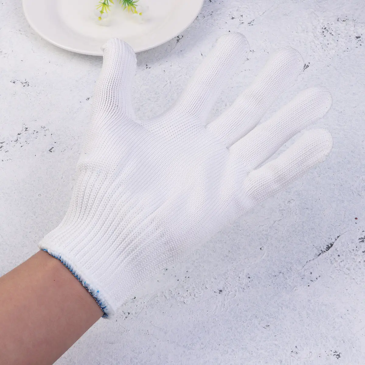 Safety Gloves Level 5 Cut Resistant White Inner Stainless Steel Wire Size L Protective Anti Cut Gloves for Wood Carving
Safety Gloves Level 5 Cut Resistant White Inner Stainless Steel Wire Size L Protective Anti Cut Gloves for Wood Carving
