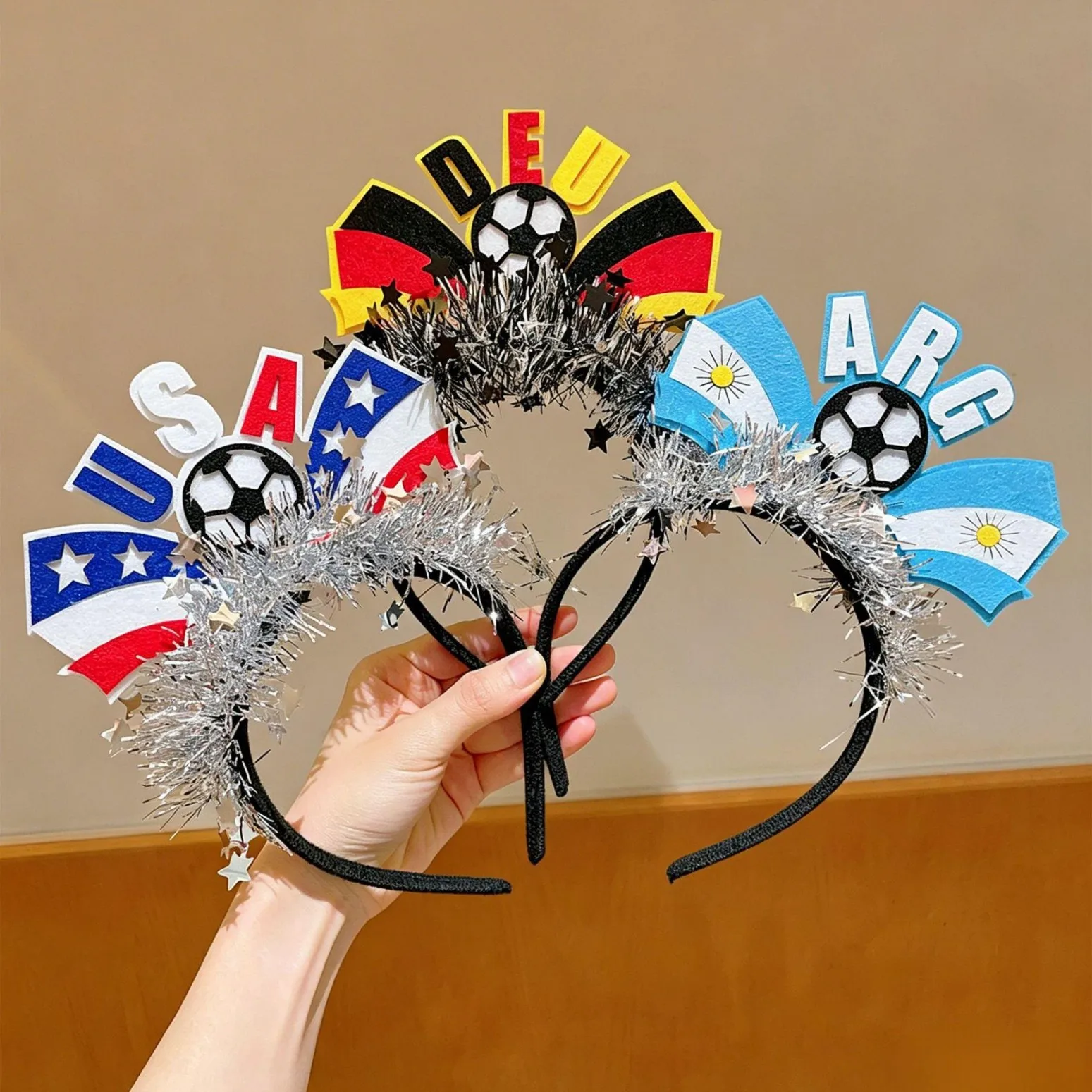 World Cup Football Headband National Flag Headband Fans Cheering Hair Accessories Party Decoration
World Cup Football Headband National Flag Headband Fans Cheering Hair Accessories Party Decoration