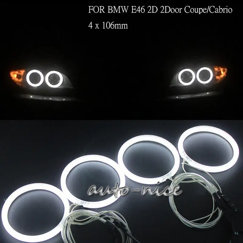 For BMW E46 2D Coupe Facelift LED Angel Eye Halo Ring Light Cotton White 106mmX4
For BMW E46 2D Coupe Facelift LED Angel Eye Halo Ring Light Cotton White 106mmX4