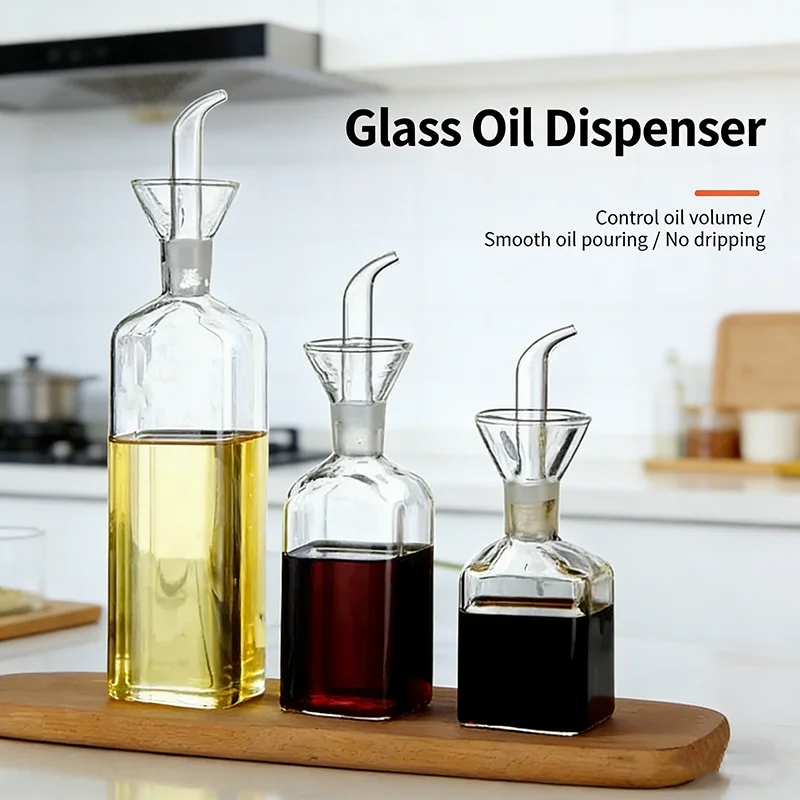 Leak-proof High Borosilicate Glass Oil Bottle Kitchen Oil Tank Soy Sauce Vinegar Pot Seasoning Dispenser
Leak-proof High Borosilicate Glass Oil Bottle Kitchen Oil Tank Soy Sauce Vinegar Pot Seasoning Dispenser
