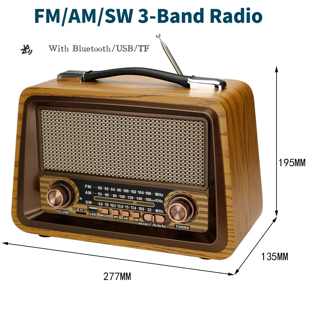 FM/AM радиоприемник высокой громкости, классический музыкальный центр, деревянная аудитория, Bluetooth-динамик, портативная беспроводная TF-карта
FM/AM радиоприемник высокой громкости, классический музыкальный центр, деревянная аудитория, Bluetooth-динамик, портативная беспроводная TF-карта