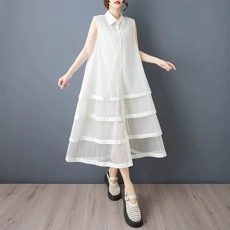 Women Tank Tops Solid Gothic Polo-neck Sunscreen Casual Korean Style Mesh Patchwork Sleeveless Ankle-length 2026 Summer Clothing
Women Tank Tops Solid Gothic Polo-neck Sunscreen Casual Korean Style Mesh Patchwork Sleeveless Ankle-length 2026 Summer Clothing