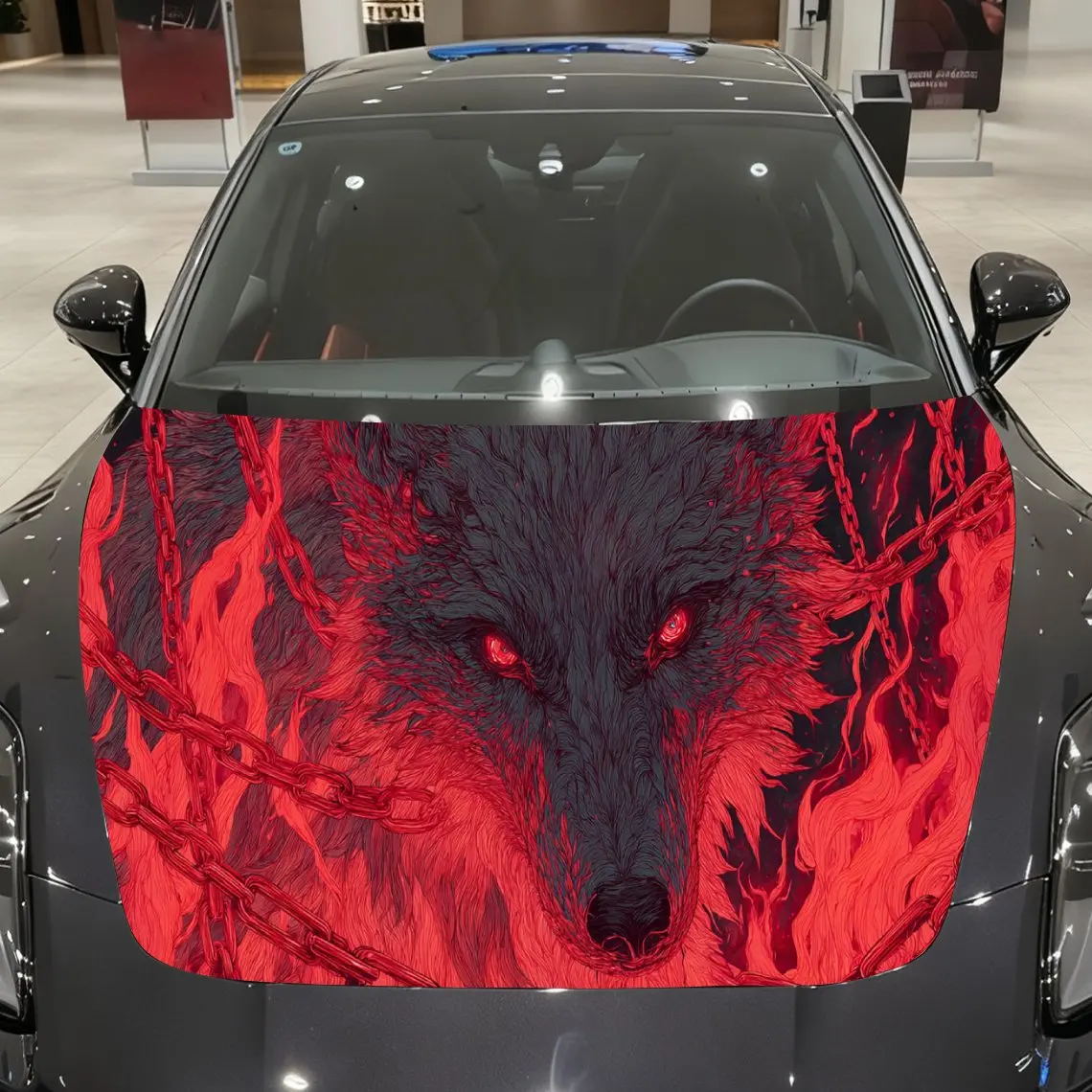 Red Flame Style Wolf Auto Cover Sticker, Waterproof and Self-adhesive Auto Hood Decal, Auto Vinyl Wraps, Cool Car Exterior Decal
Red Flame Style Wolf Auto Cover Sticker, Waterproof and Self-adhesive Auto Hood Decal, Auto Vinyl Wraps, Cool Car Exterior Decal