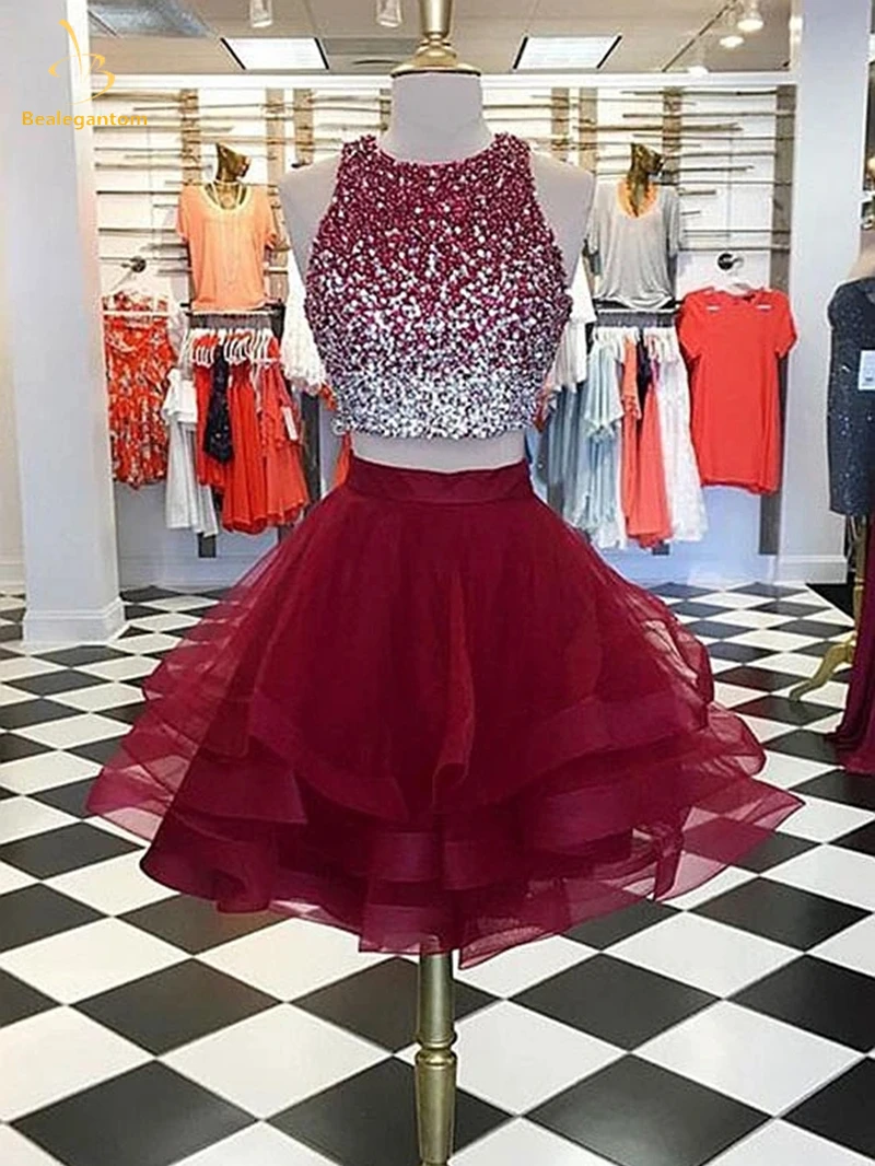 Bealegantom Sexy Two Pieces Short Homecoming Dresses Beaded Sequin Pageant Prom Party Cocktail Gown Vestidos De Graudation
Bealegantom Sexy Two Pieces Short Homecoming Dresses Beaded Sequin Pageant Prom Party Cocktail Gown Vestidos De Graudation