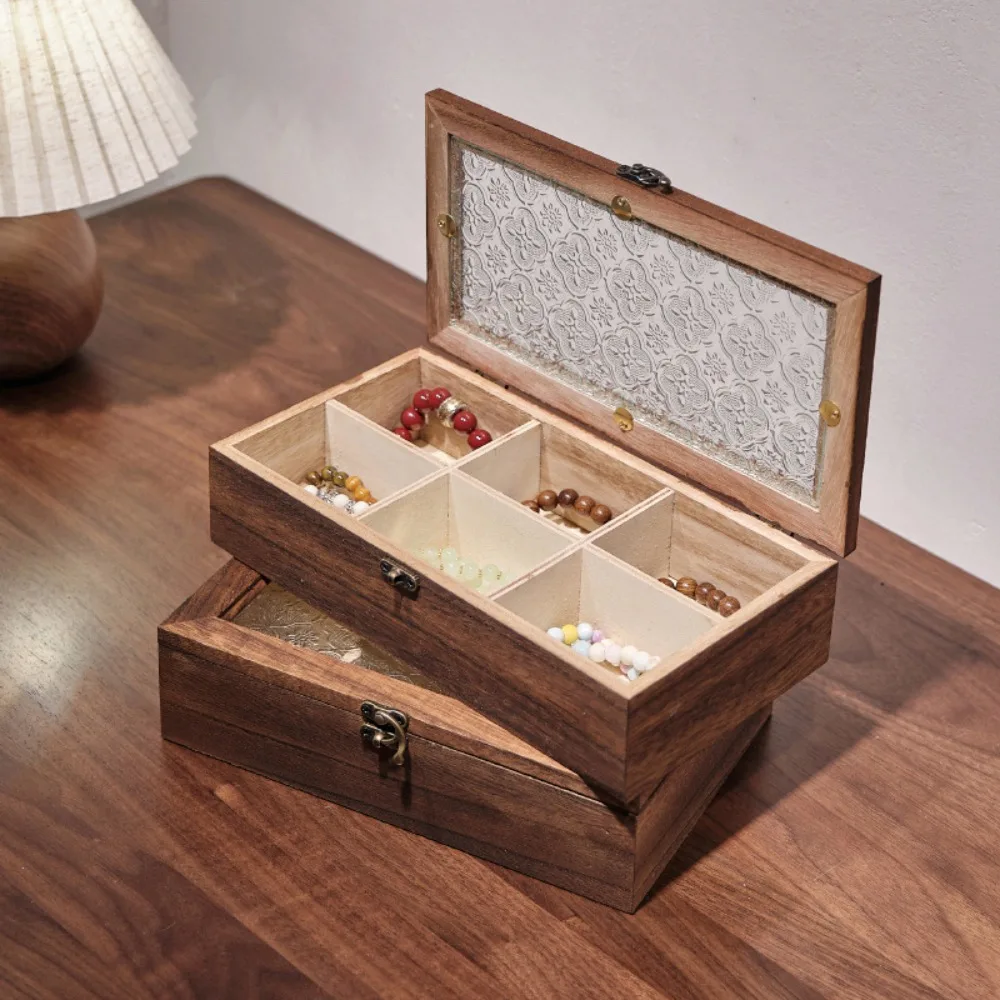 Vintage Wooden Jewelry Storage Box Decorative Desktop Sorting Glass Cover Jewelry Box Flip Cover Crabapple Flower
Vintage Wooden Jewelry Storage Box Decorative Desktop Sorting Glass Cover Jewelry Box Flip Cover Crabapple Flower