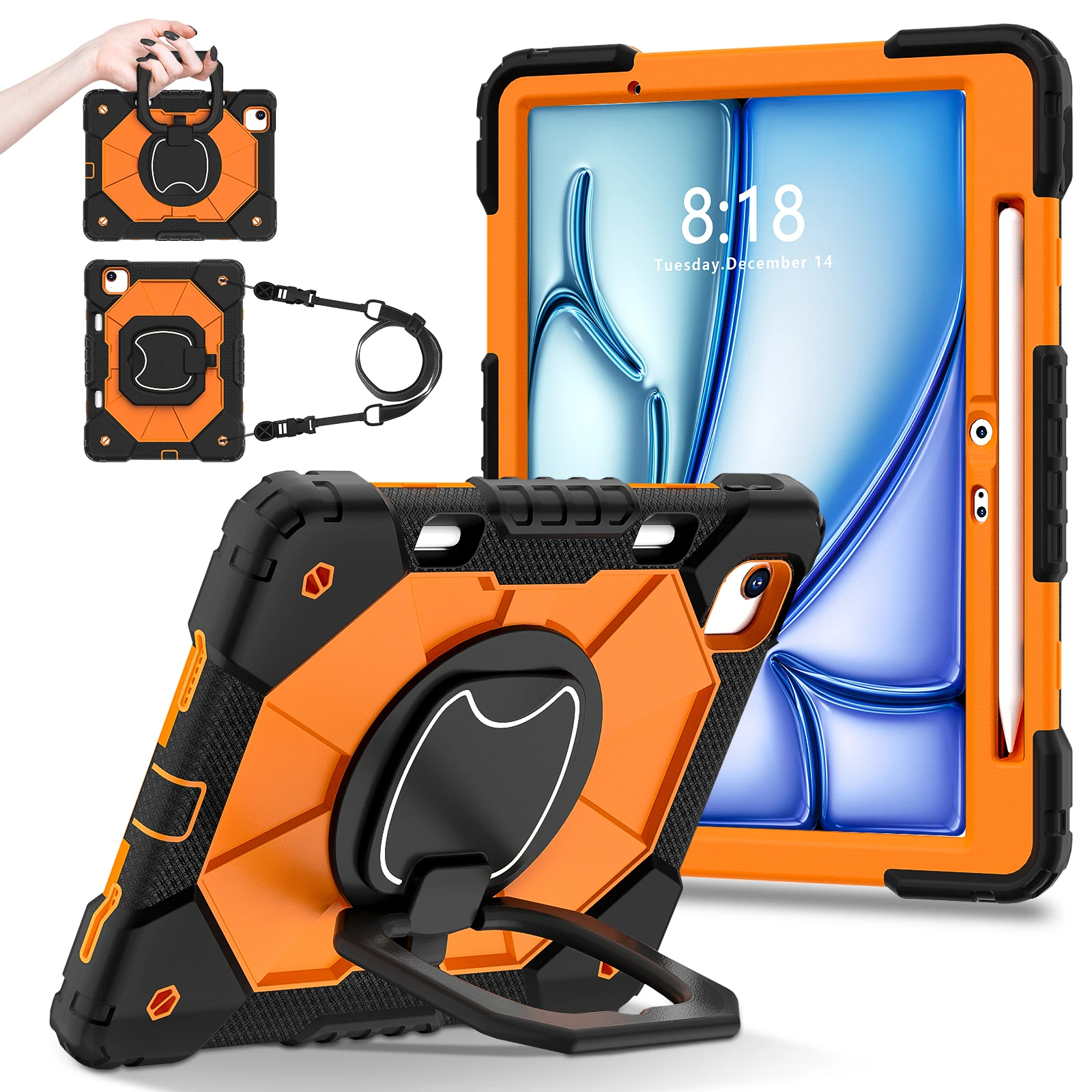 Handle Grip Case Universal For iPad Air 11 2025 M3 2024 M2 Model A3267 A3270 A2902 A2903 A2904 Rotating Stand Cover Strap Funda
Handle Grip Case Universal For iPad Air 11 2025 M3 2024 M2 Model A3267 A3270 A2902 A2903 A2904 Rotating Stand Cover Strap Funda